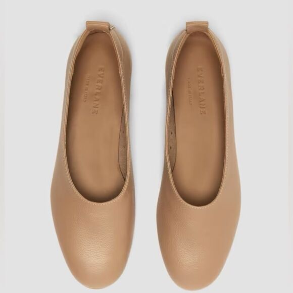 NEW EVERLANE THE day Glove Leather Flats in Tan - Picture 6 of 7
